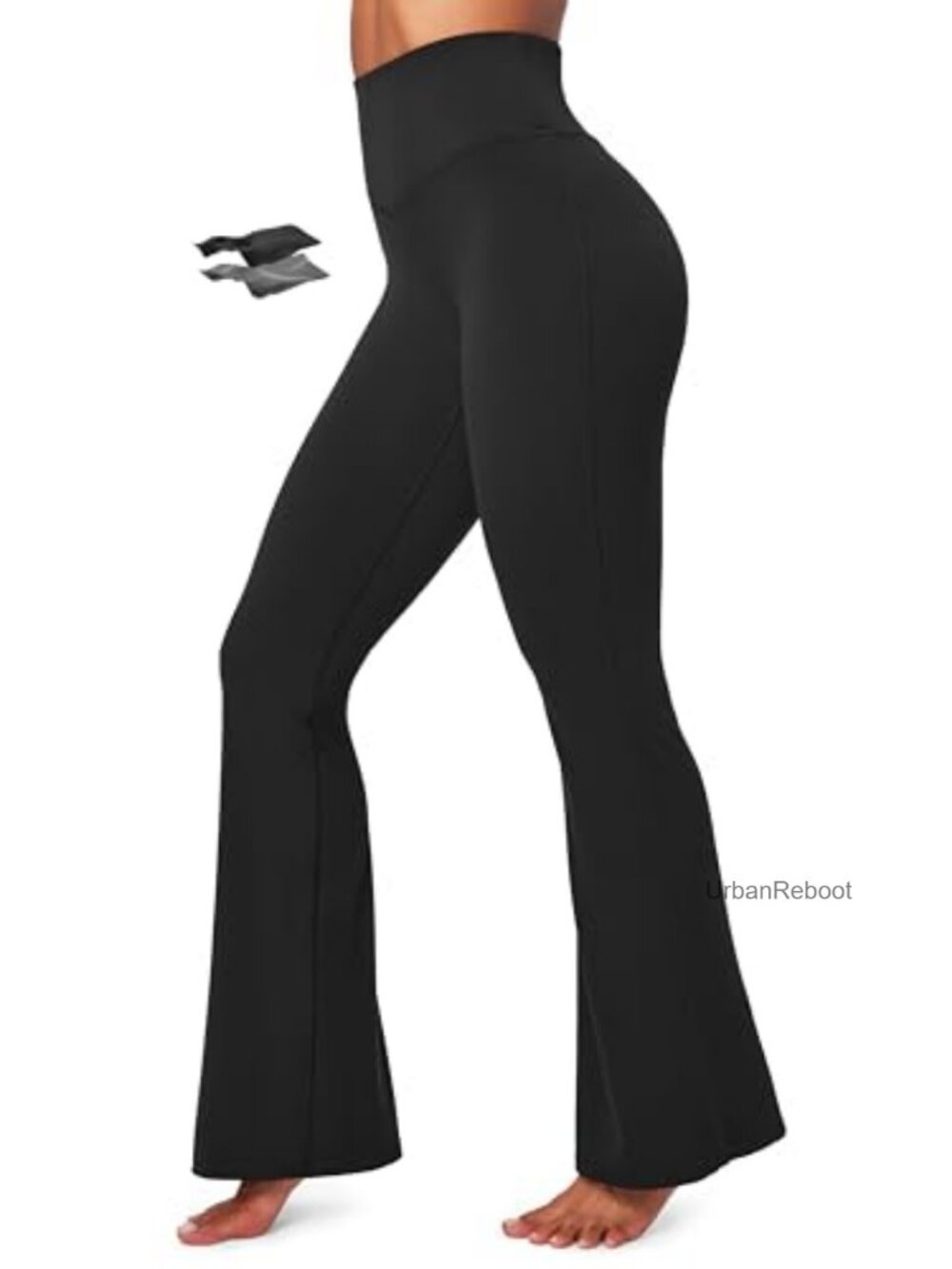 High Waisted Flare Leggings Tummy Control Yoga Pants 4-Way Stretch